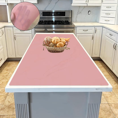 Extra Large Silicone Mat 78.7''x23.6''(200cmx60cm), Large Silicone Mats for Kitchen Counter, Multipurpose Heat Resistant Mat, Waterproof Placemat for Countertop Protector, Black