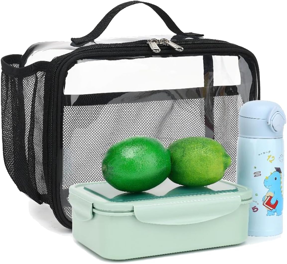 GYEUKHAM Insulated Lunch Box for School, Thermal Reusable Durable Freezable Lunch Bags for Kids Boys Girls Men Women - Small Soft Cooler Portable Lunch Tote Kit for Work Picnic Travel,Black