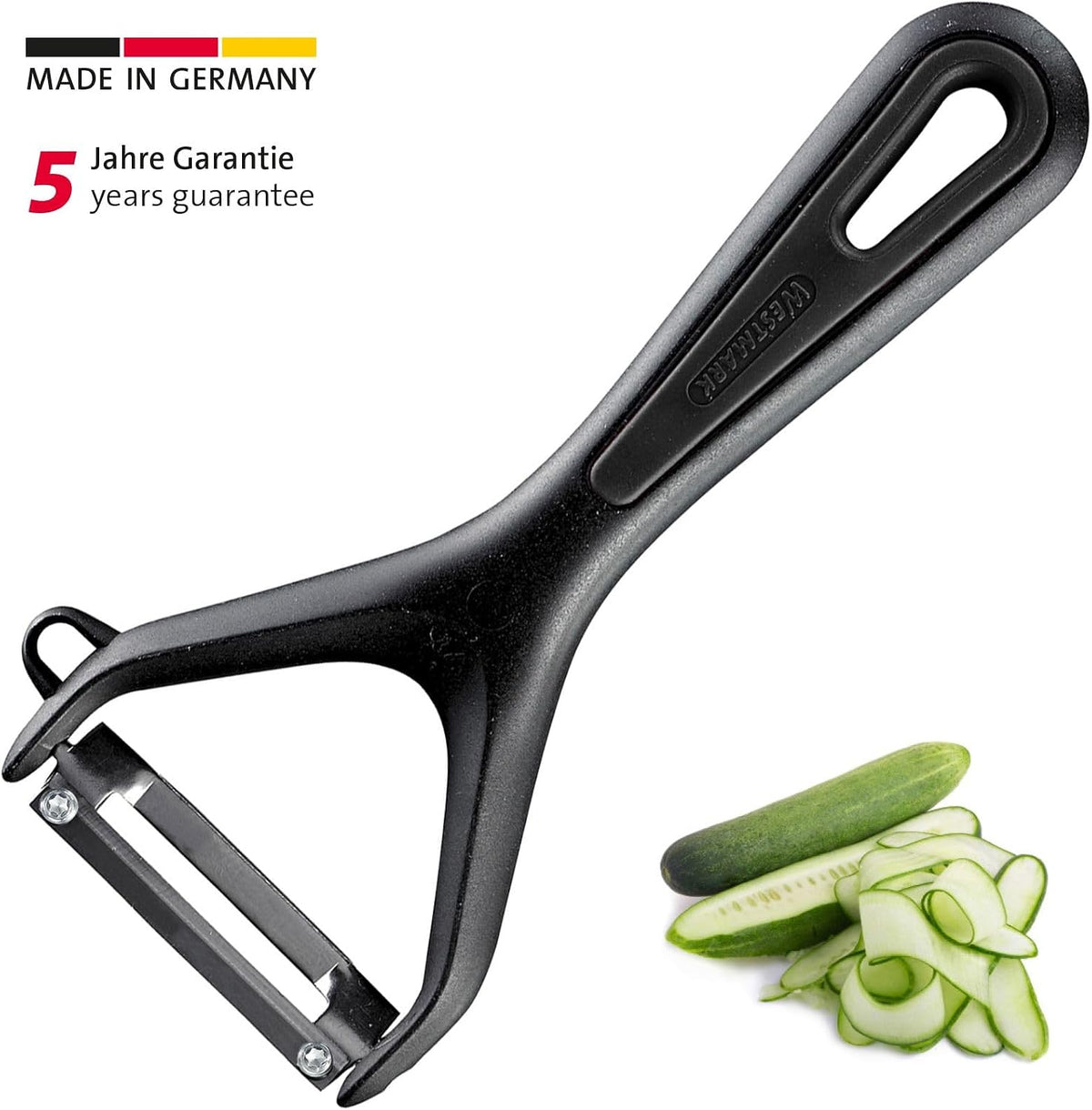 Westmark 29112270 Ceramic Blade Peeler, 5.9 x 0.7 x 2.7, Black
