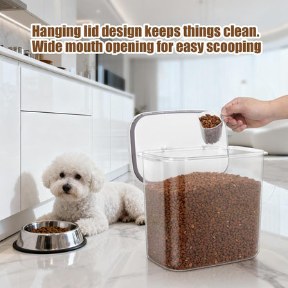 TBMax Dog Cat Food Storage Container 12Lbs with Airtight Flip-up Lid, Large Pet Food Dog Treat Container with Scoop, Airtight Food Storage Bin for Kitchen Organization