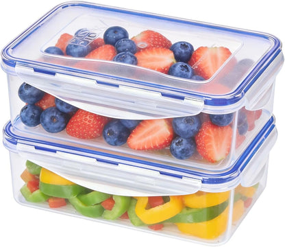 KIGI Airtight Reusable Meal Prep Containers, Leak-Proof & Stackable, 4-Sided Locking Lids, Ideal for Food Storage, Lunch & Leftovers, Microwave, Freezer & Dishwasher Safe, 39 oz, 4.8 Cup, 12 Piece Set