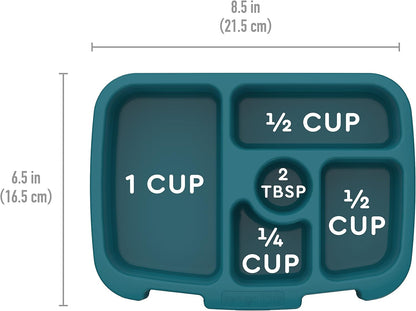 Bentgo® Kids Prints Tray with Transparent Cover - Reusable, BPA-Free, 5-Compartment Meal Prep Container with Built-In Portion Control for Healthy Meals At Home & On the Go (Mermaids in the Sea)