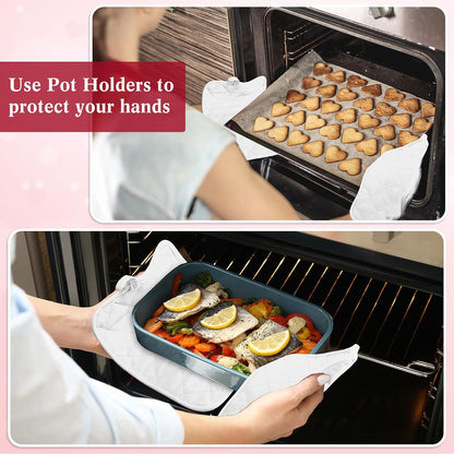 Hoolerry 7''x 9'' Sublimation Pot Holders with Pocket, Black