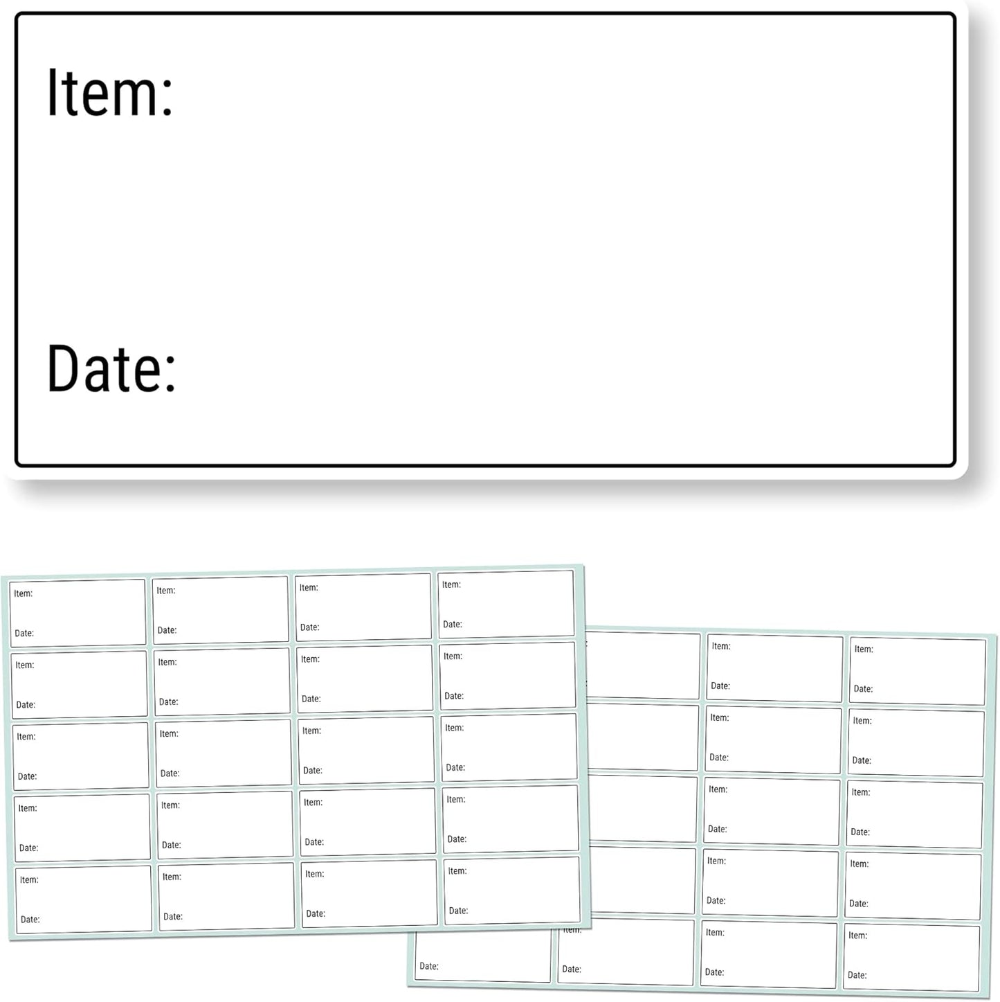 200 Pieces, 2" x 1", Removable Food Labels for Freezer Storage, Date Stickers to Write On