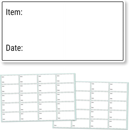 200 Pieces, 2" x 1", Removable Food Labels for Freezer Storage, Date Stickers to Write On
