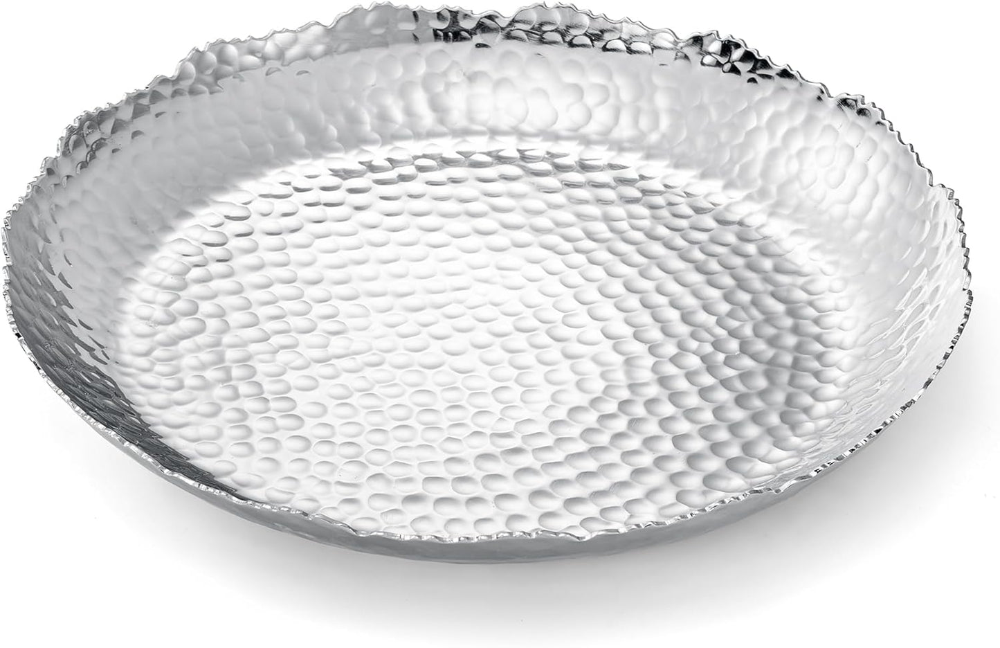 Cluster of 10 Round Serving Bowls Gold Clusters Decorative Elegant Snack Tray for Olives, Chip & Dip, Nuts, Appetizers & Entertaining Strong Brass & Enamel Home Decor Gifts, Parties & Weddings 20.5"