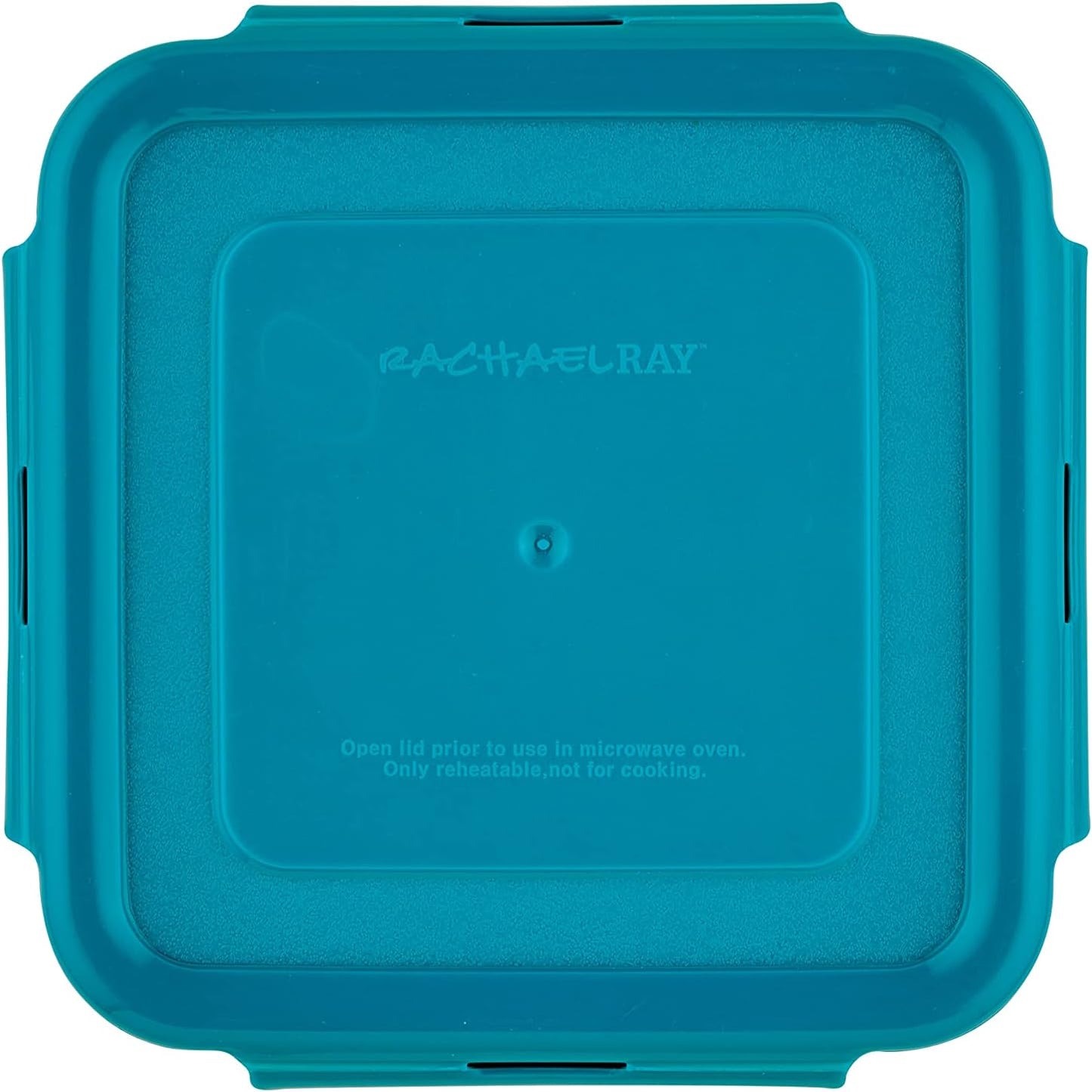 Rachael Ray Leak-Proof Nestable Container Food Storage Bin Set, 10-Piece, Clear with Teal Lids