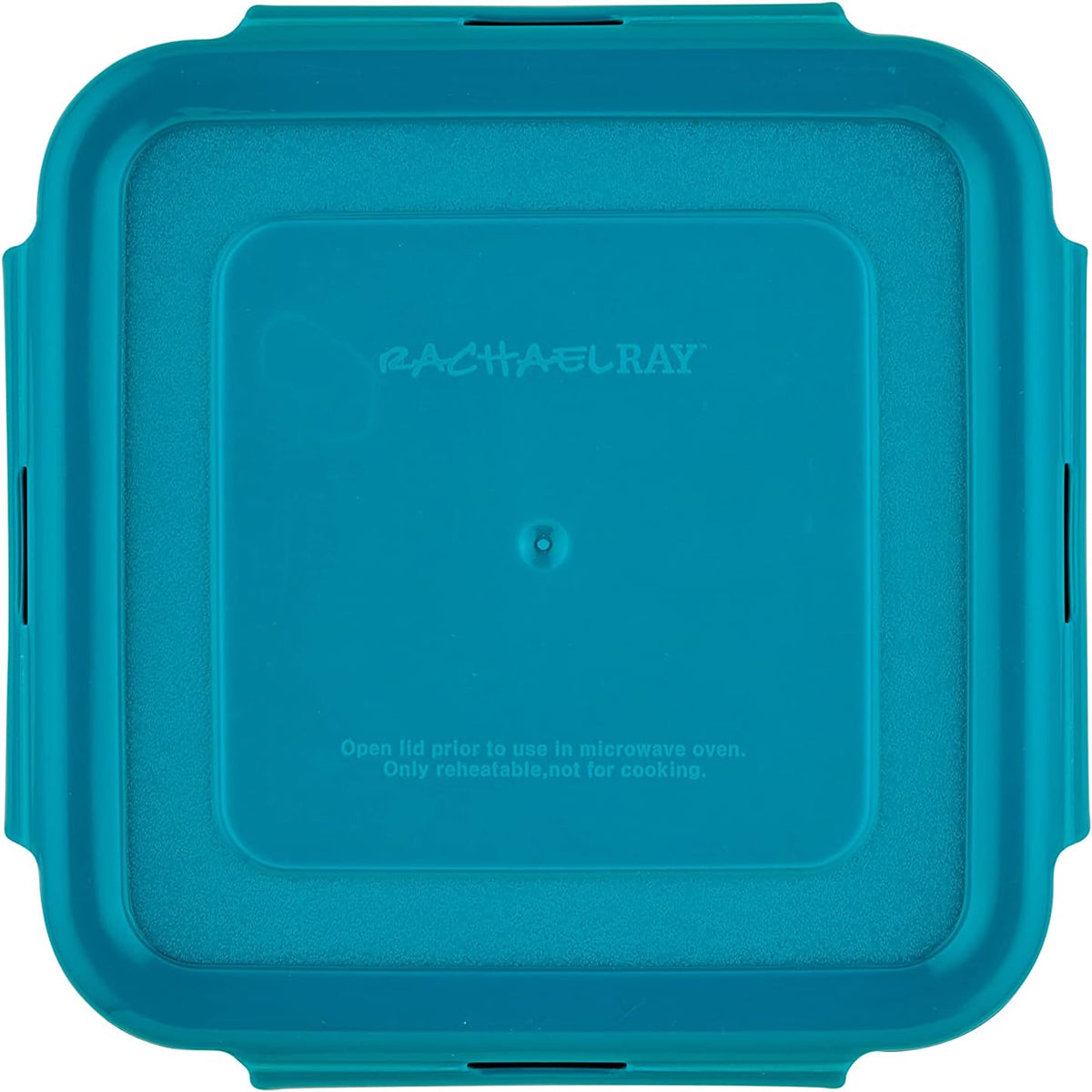 Rachael Ray Leak-Proof Nestable Container Food Storage Bin Set, 10-Piece, Clear with Teal Lids