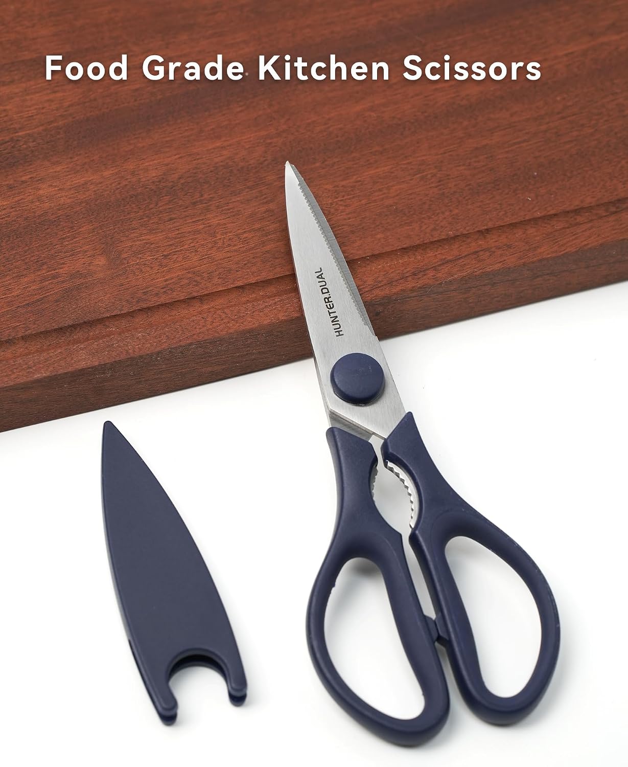 Kitchen Scissors for Food, HUNTER.DUAL Heavy Duty Come Apart Poultry Shears for Cooking, All Purpose for Cutting Chicken, Meat, Fish & Vegetables (Auqa, 8.35 Inch)