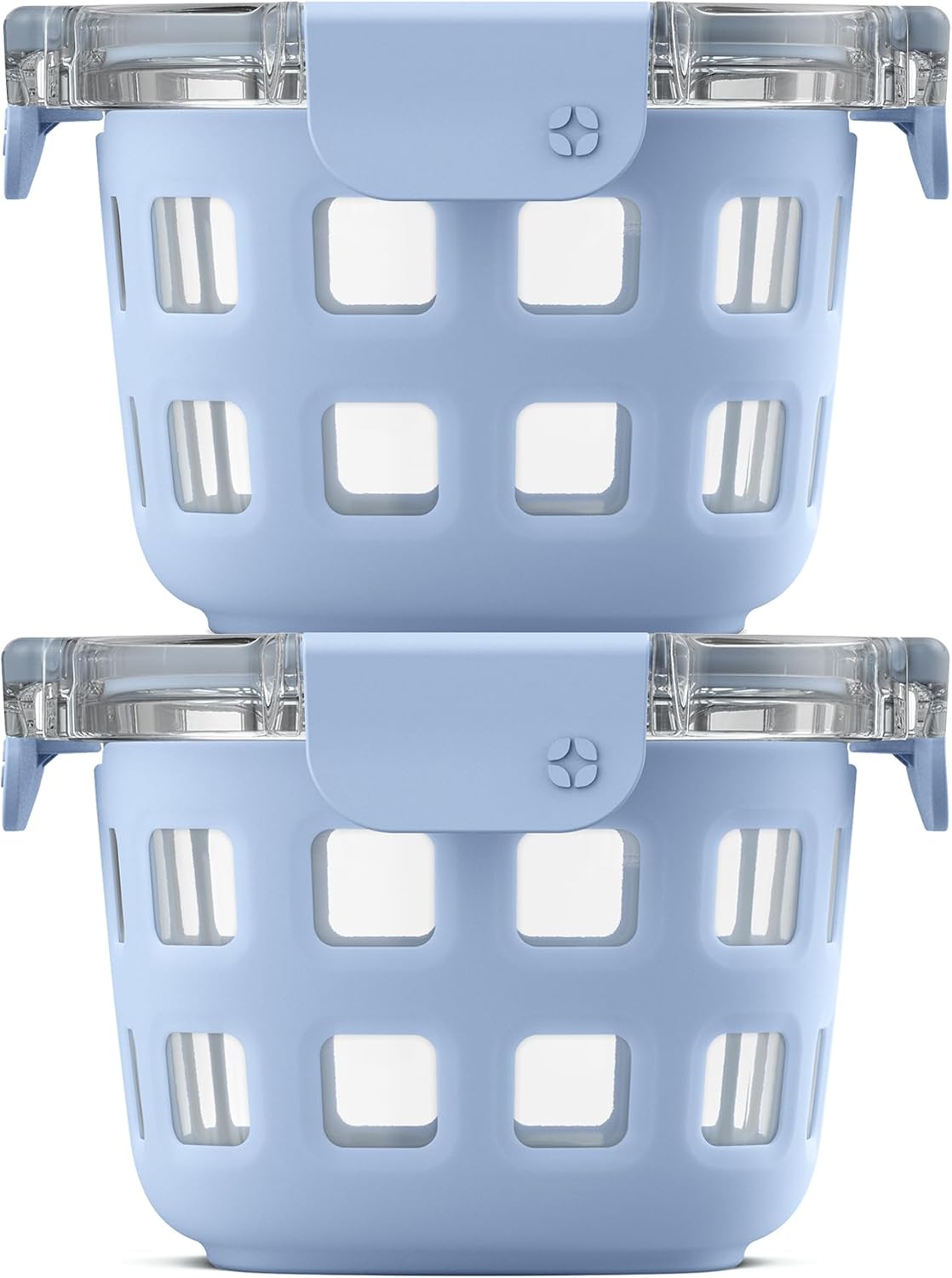 Ello Duraglass Glass Meal Prep Sets Leak-Proof Glass Food Storage Containers with Airtight BPA-Free Plastic Lids, Dishwasher, Microwave, and Freezer Safe