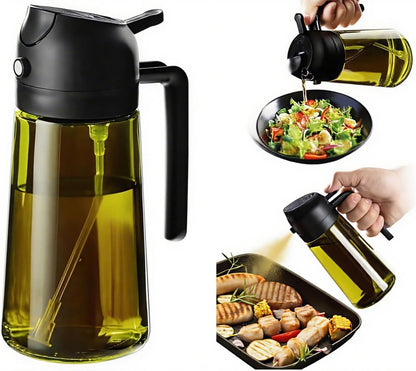 Olive Oil Sprayer for Cooking, 220ml Glass Oil Dispenser