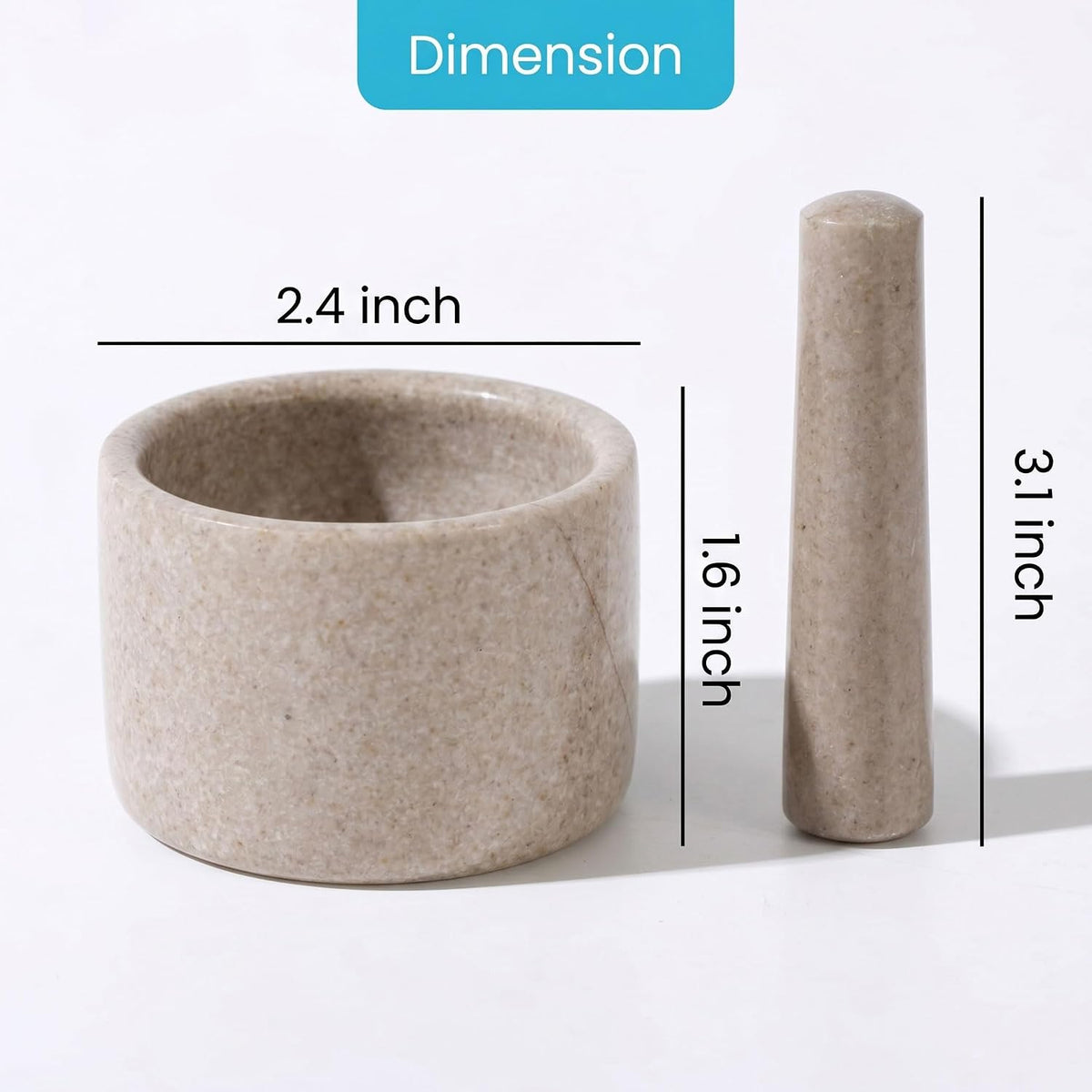 Pill Crusher, Mini Marble and Pestle Set, Pill Crusher Grinder Fine Powder, Arthritic Hands Pill Grinder
