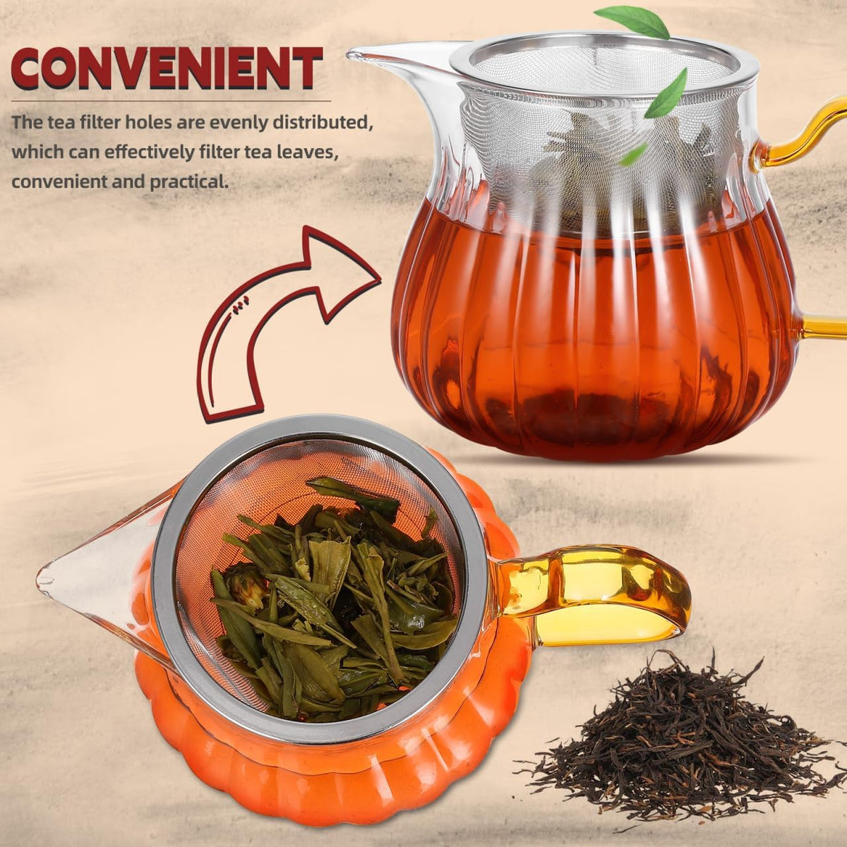 HOMSFOU 4 Pack Tea Infuser, Stainless Steel Tea Filter