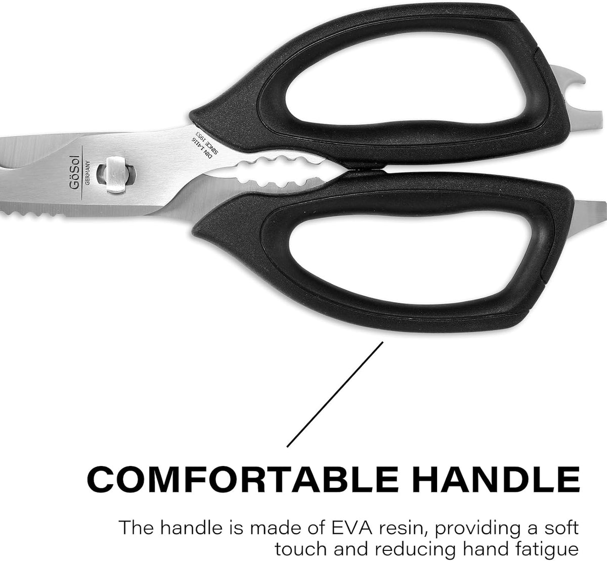 Heavy Duty Kitchen Shears Come Apart Kitchen Scissors with Serrated Blades