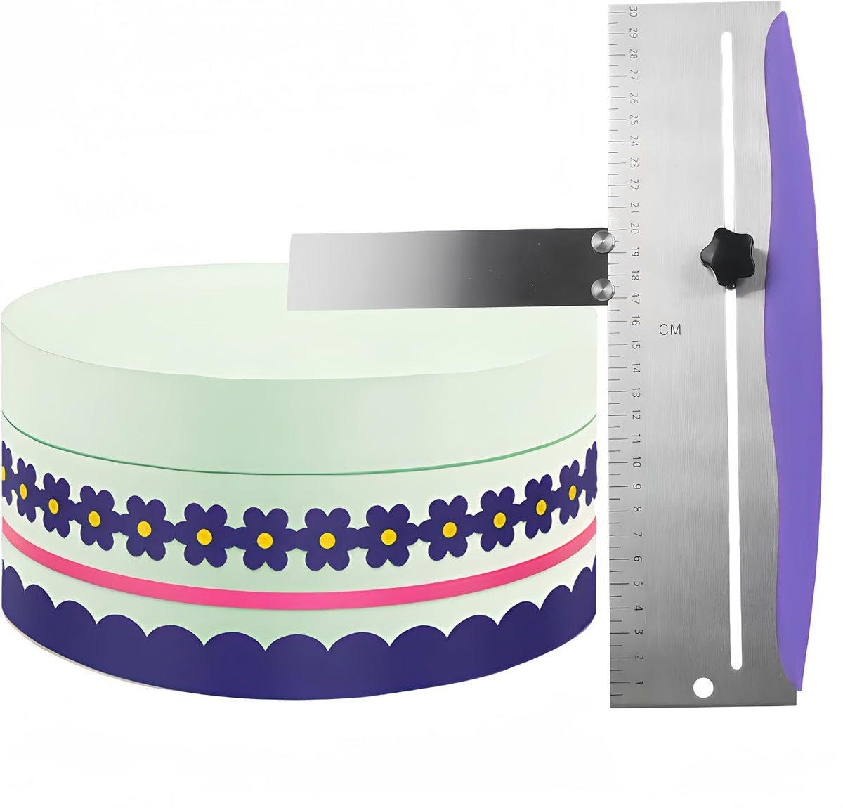 12 Inch Stainless Steel Cake Scraper, Cake Scraper Smoother Leveler