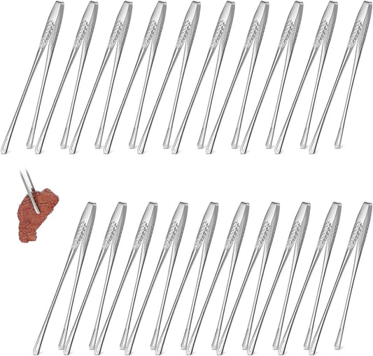 Kifmurase 20Pcs 11 Inches Kitchen Tweezers, Stainless Steel Korean BBQ Grill Tongs, Japanese Barbecue Tongs for Cooking, Cooking Clamp Tools for Grilling, Fish, Salad, Steak, Barbecue