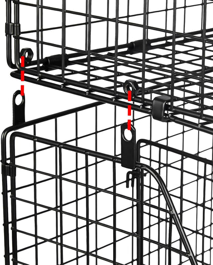 Stacking Can Dispensers 3 Tier with 3 Divider, Large Pantry Can Organizer, Beverage Drink Pop Soda Can Storage Basket, Can Holders for Pantry, Canned Food Rack Wire Bins for Kitchen Cabinet (3-Pack)