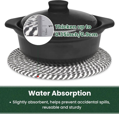 10 Inch Trivets for Hot Dishes, Hot Pots and Pans, 5 Pcs
