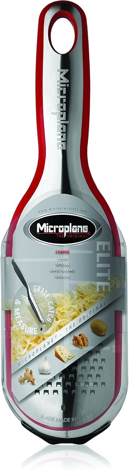 Microplane Elite Series Grater (Ribbon, Red)