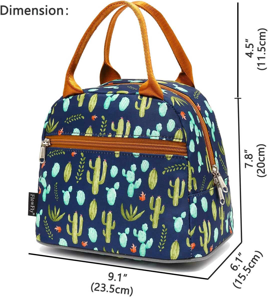 FlowFly Insulated Lunch Cooler Bag - Tote Bag Organizer for Women/Men, Black - Colors B