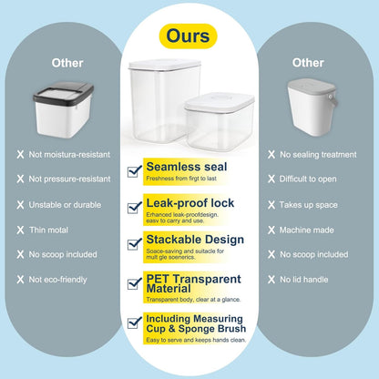 LEAWALK 10Lbs/10.57Qt Airtight Dog Cat Food Storage Container and Dog Treat Containers BPA-Free, PET Clear Stackable Pet Storage Bin, Pop Top, 1-Cup Scoop for Pet Food/Rice/Flour/Bread/Grains