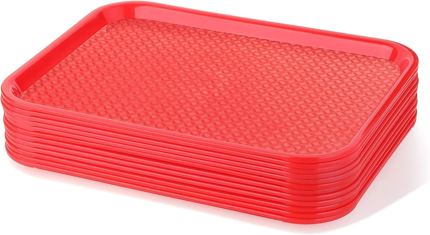 New Star Foodservice Fast Food Tray, Set of 12 (Black, 12 by 16-Inch)