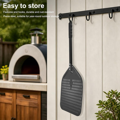 12in Perforated Pizza Peel Paddle Long Handle Compatible with Ninja MO201