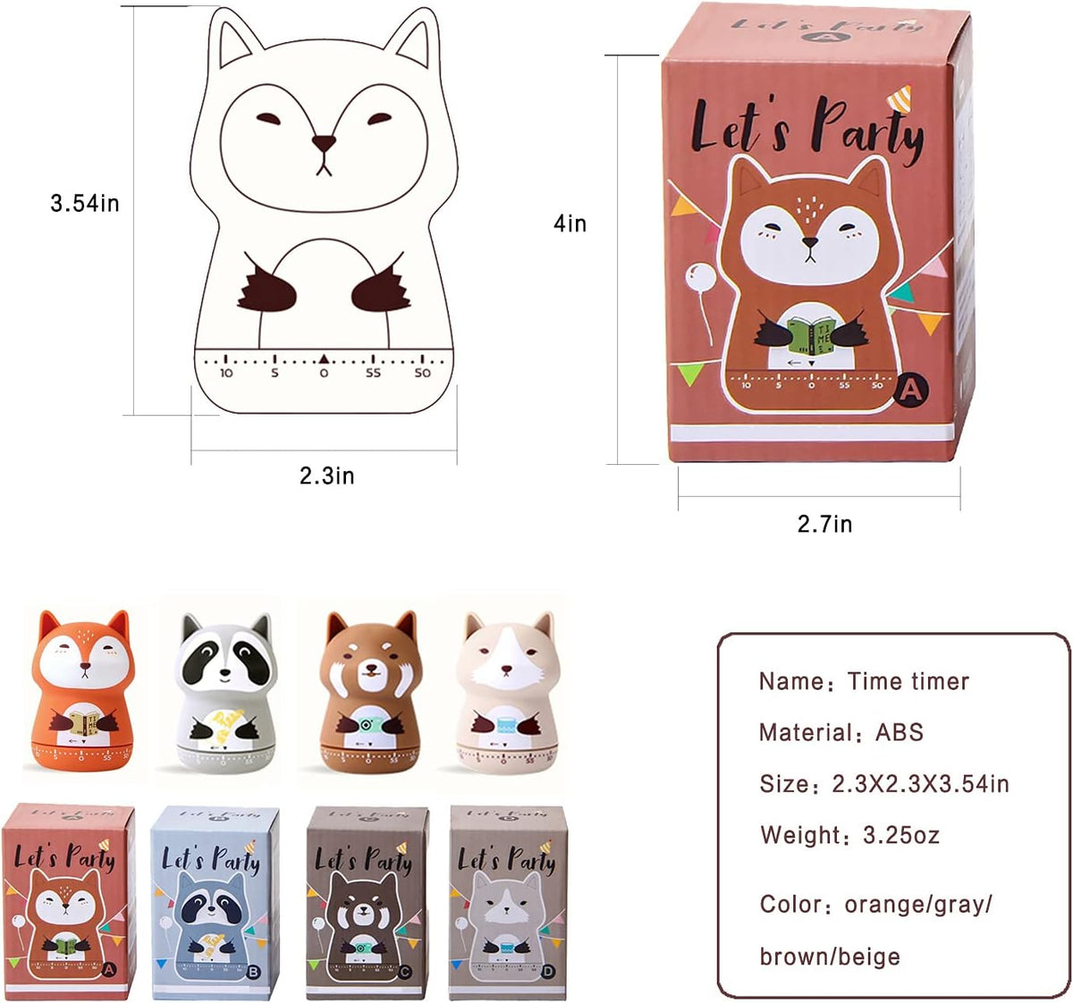 ELE DEPI 2pcs Cute Kitchen Timer for Kids,Mechanical Egg Timer for Cooking.