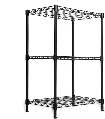 Whitmor 2-Wire Shelving Unit, Metal Storage Shelves, Stacking Shelf with Basket, Easy Assembly Home Organizer for Pantry, Kitchen, Garage, Plant
