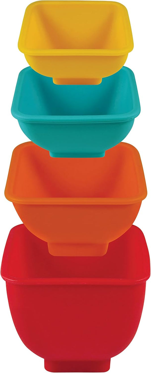 Mrs. Anderson’s Baking Flex and Pour Measuring Cups, Silicone, Super Flexible for Easy Pouring, Set of 4