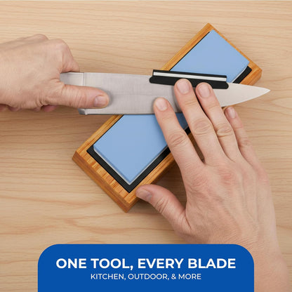 Sharp Pebble Whetstone Knife Sharpener – 1000/6000 Grit Sharpening Stone
