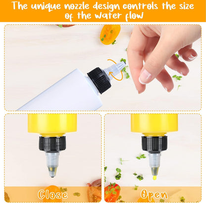 Eccliy 50 Pack 8.5 oz Plastic Squeeze Condiment Bottle with Twist Cap Lids