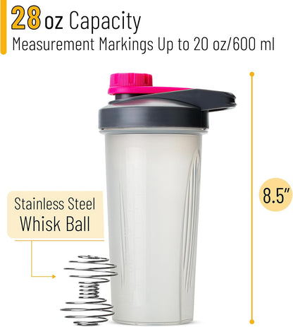 Mr. Pen- Shaker Bottles for Protein Mixes with Twist Cap, 28 oz