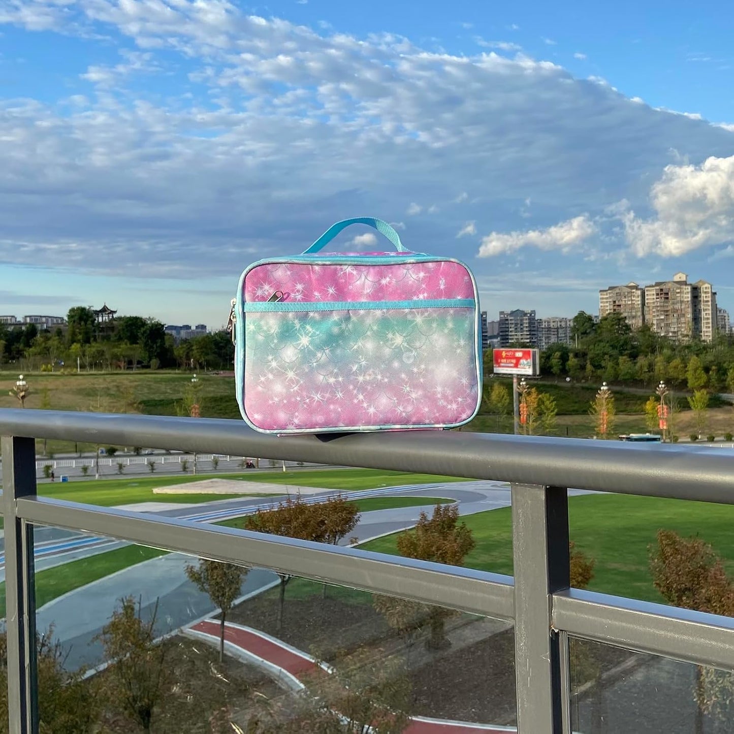 Kulle Space Lunch Box for Kids, Insulated Lunch Bag for Boys, Large Capacity Thermal Tote for School, Office, Daycare - Rocket Design, Washable & Leakproof
