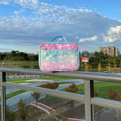 Kulle Space Lunch Box for Kids, Insulated Lunch Bag for Boys, Large Capacity Thermal Tote for School, Office, Daycare - Rocket Design, Washable & Leakproof