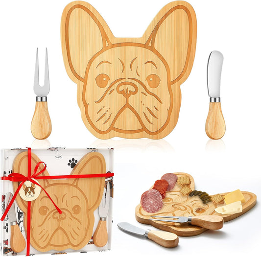 Ziliny Sea Turtle Shaped Cheese Board Set Small Charcuterie Cutting Board Wooden Platter with Knives Forks Funny Serving Trays Turtle Gift for women Christmas Party Kitchen Decoration