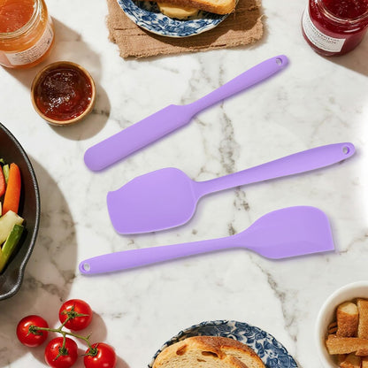 Silicone Spatulas Heat Resistant Food Grade Rubber Spatula, Handle with Ergonomic Grip Kitchen Utensils Set, Nonstick Silicona Cooking Utensils Set for Cooking, and Mixing 3Pacs Blue