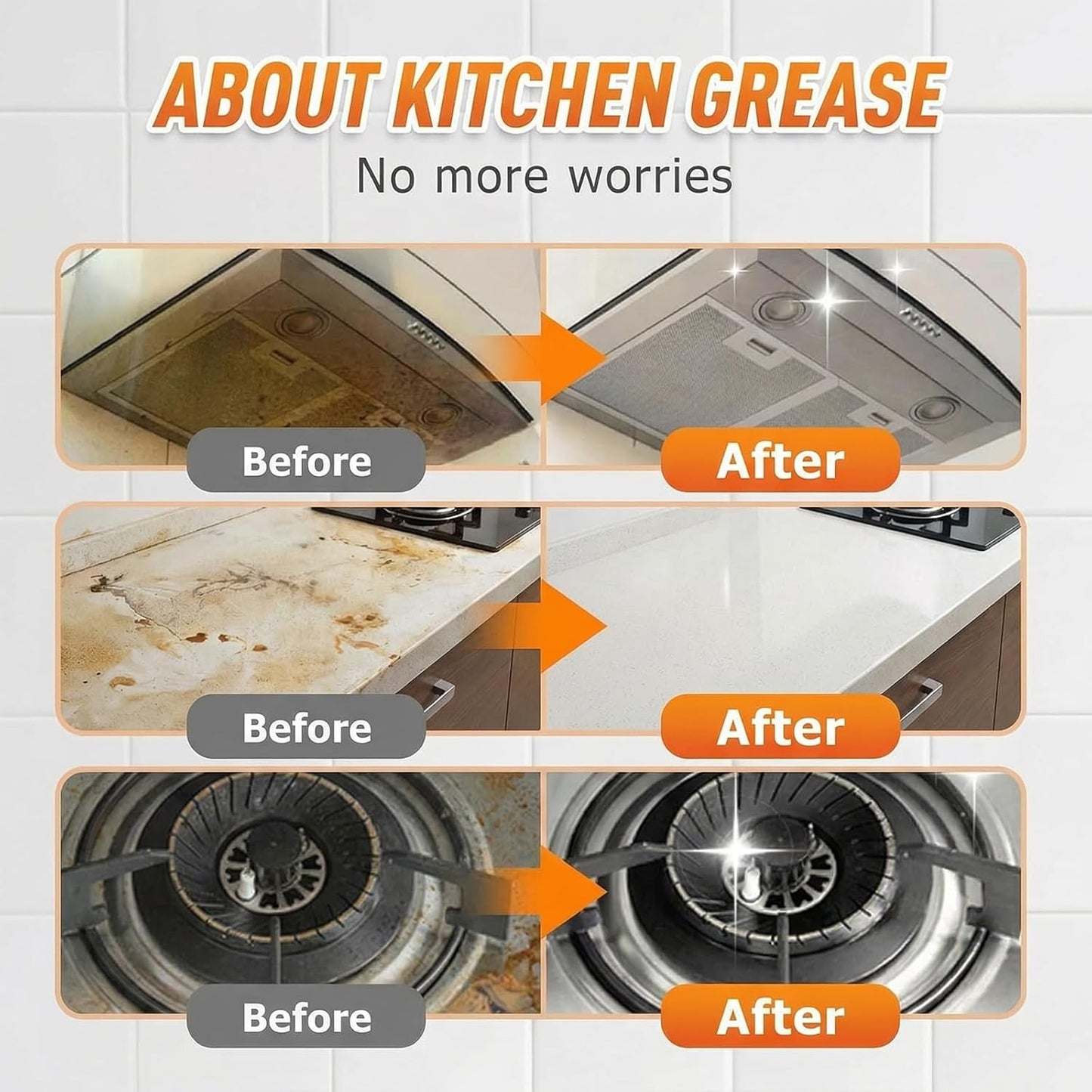 237ml Foam Cleaner Heavy Duty Degreaser Spray, Grease Cleaner Heavy Duty for Kitchen, Multipurpose Kitchen Degreaser Cleaner for Glass Cooktop, Gas Stove Top Cleaner, Air Fryer, BBQ Grill (1 Pack)