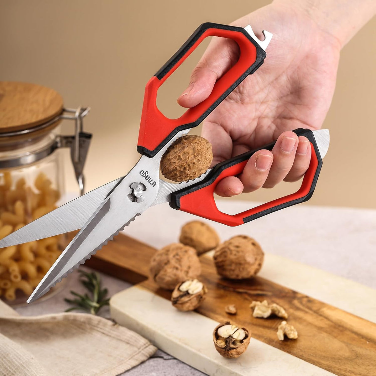LIVINGO Kitchen Scissors 9.25" All Purpose Poultry Shears 2 Pack