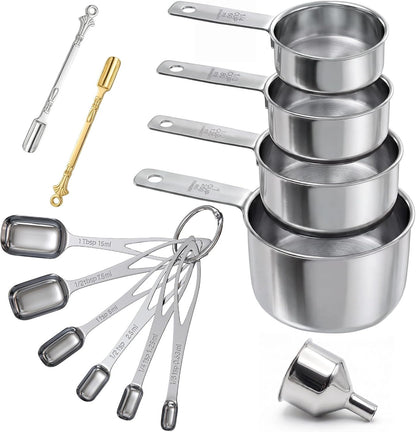 Narrow Measuring Spoons Set, Stainless Steel Spoons for Spice Jars