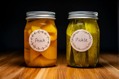 MONEST Waterproof Label Stickers for Jars and Lids, Pantry, Mason Jar, Canning, Spice, Bottle Labels (Red Tulip 2"x3")
