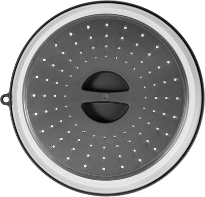 VEVOR Microwave Splatter Covers, 10.4" Collapsible Microwave Lid for Food, 300°F Heat-Resistant PP Splatter Guard for Plate Dish, Multi-Use Kitchen Colander Gadget for Washing Fruits Vegetables