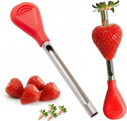 Iconikal 2-Pack Strawberry Huller and Pitter Stainless Steel Core Remover