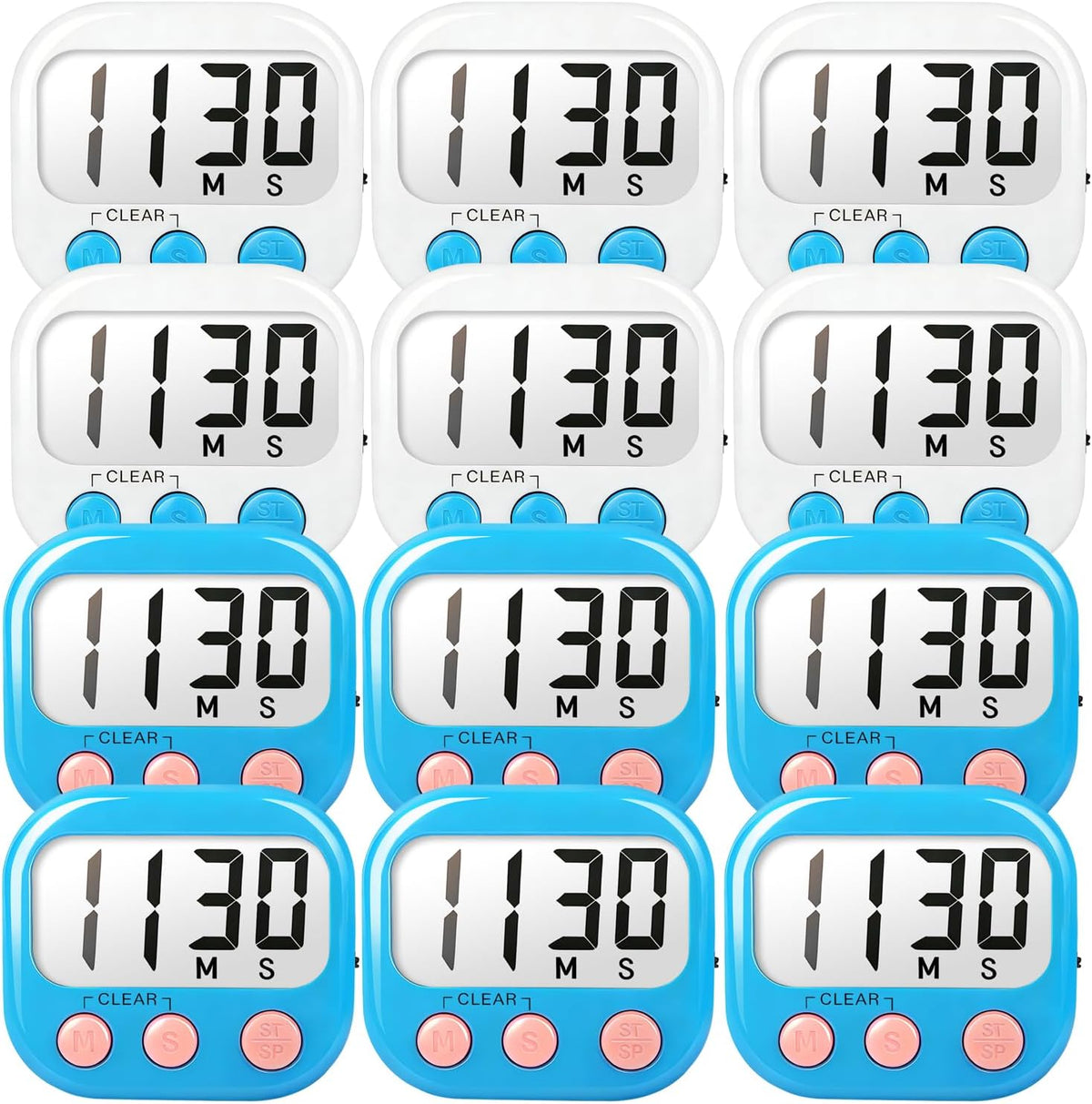 Digital Timer for Kids Classroom Timers for Teachers Blue Green