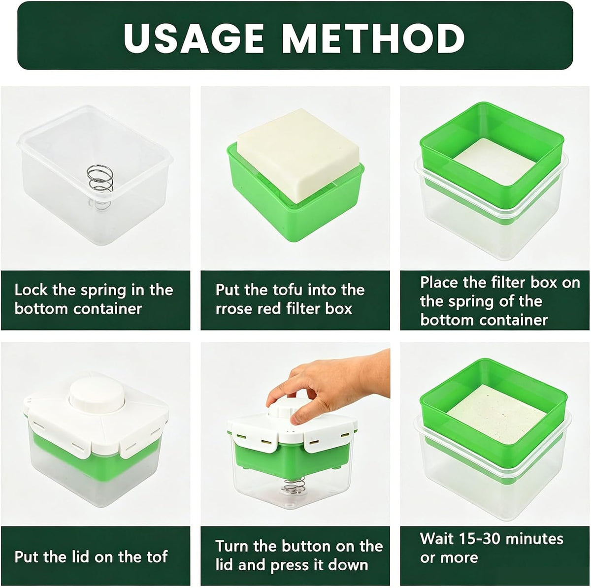 Tofu Press Powerful Adjustable Extra Firm Tofu