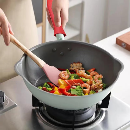 2 Pack Silicone Pan Handle Sleeve, Heat Resistant Cast Iron Skillet Handle Covers for Pots and Pans, Assist Handle Holder Grip for Kitchen Frying Griddles Cookware (Red & Black)