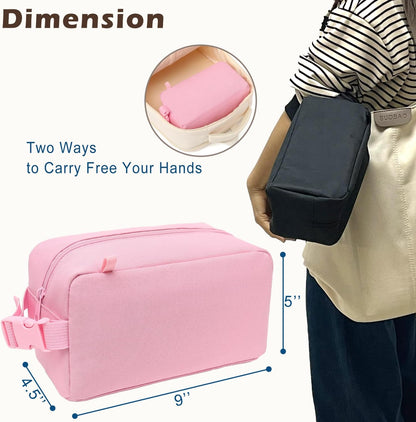 FlowFly Small Insulated Lunch box Portable Soft Bag Mini Cooler Thermal Meal Tote Kit with Handle for Work & School, Black