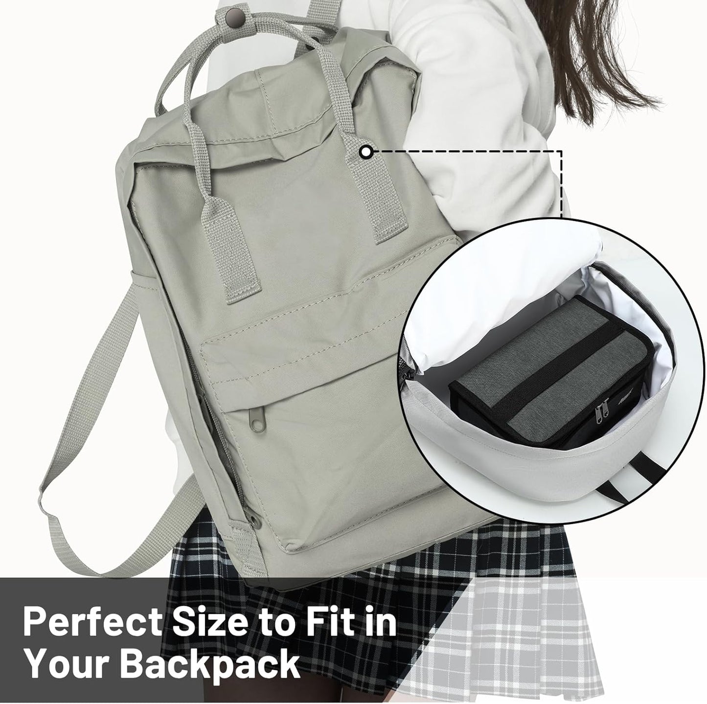 MIER Small Lunch Bag for Kids & Adults Compact Insulated Lunch Box Portable Thermal Mini Cooler for Work School Travel, Bluesteel
