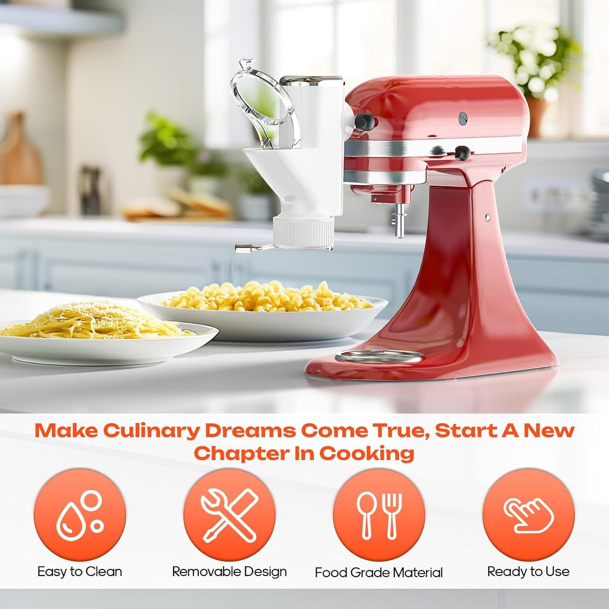 Gourmet Pasta Press Attachment for KitchenAid Stand Mixers