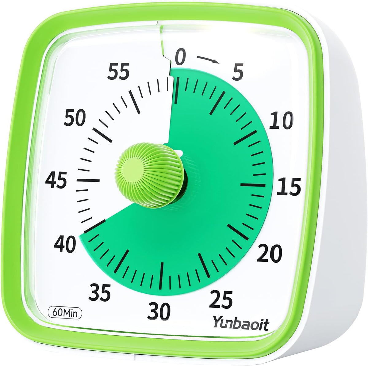 Yunbaoit Visual Timer with Night Light, 60 Minute Countdown, Light Blue